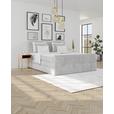 Boxspringbett mit Topper und Bettkasten 180x200 cm Medino - Hellgrau, KONVENTIONELL, Holz/Holzwerkstoff (180/200cm) - Luca Bessoni