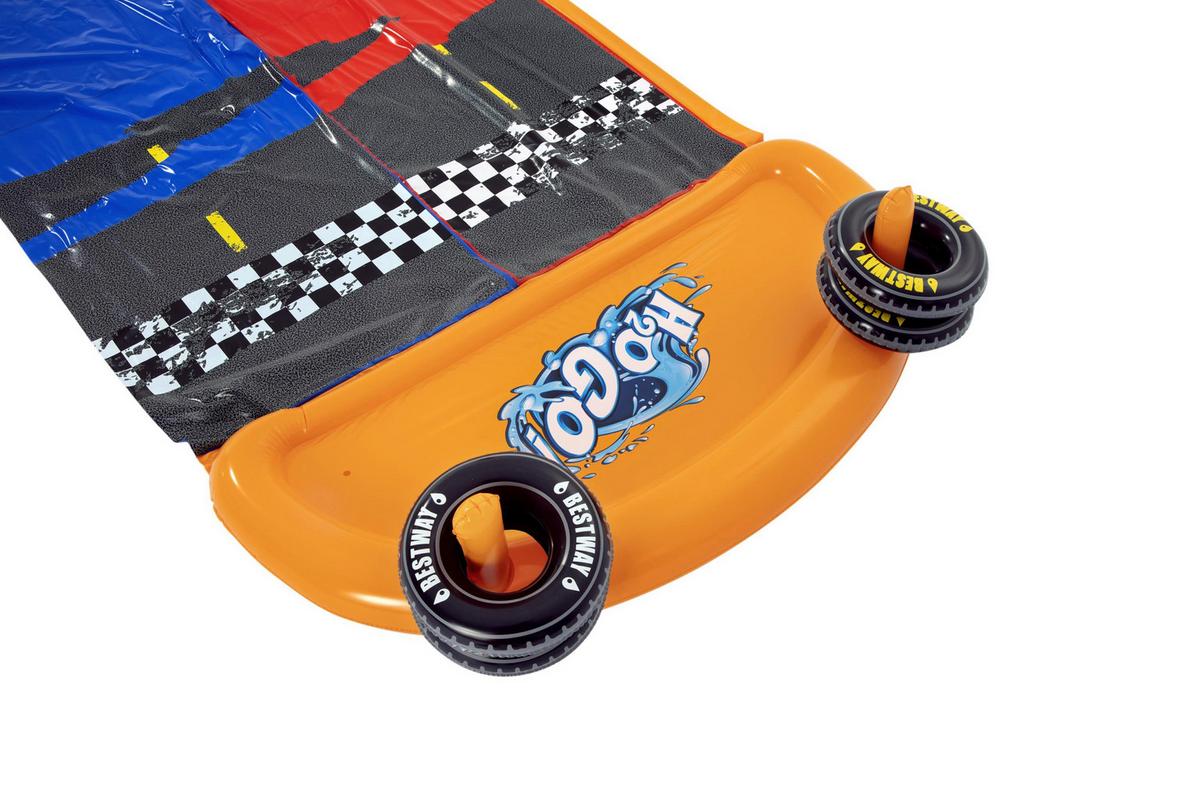 Wasserrutsche Splashy Speedway L: 488 cm - Blau/Rot, Basics, Kunststoff (1/488cm) - Bestway