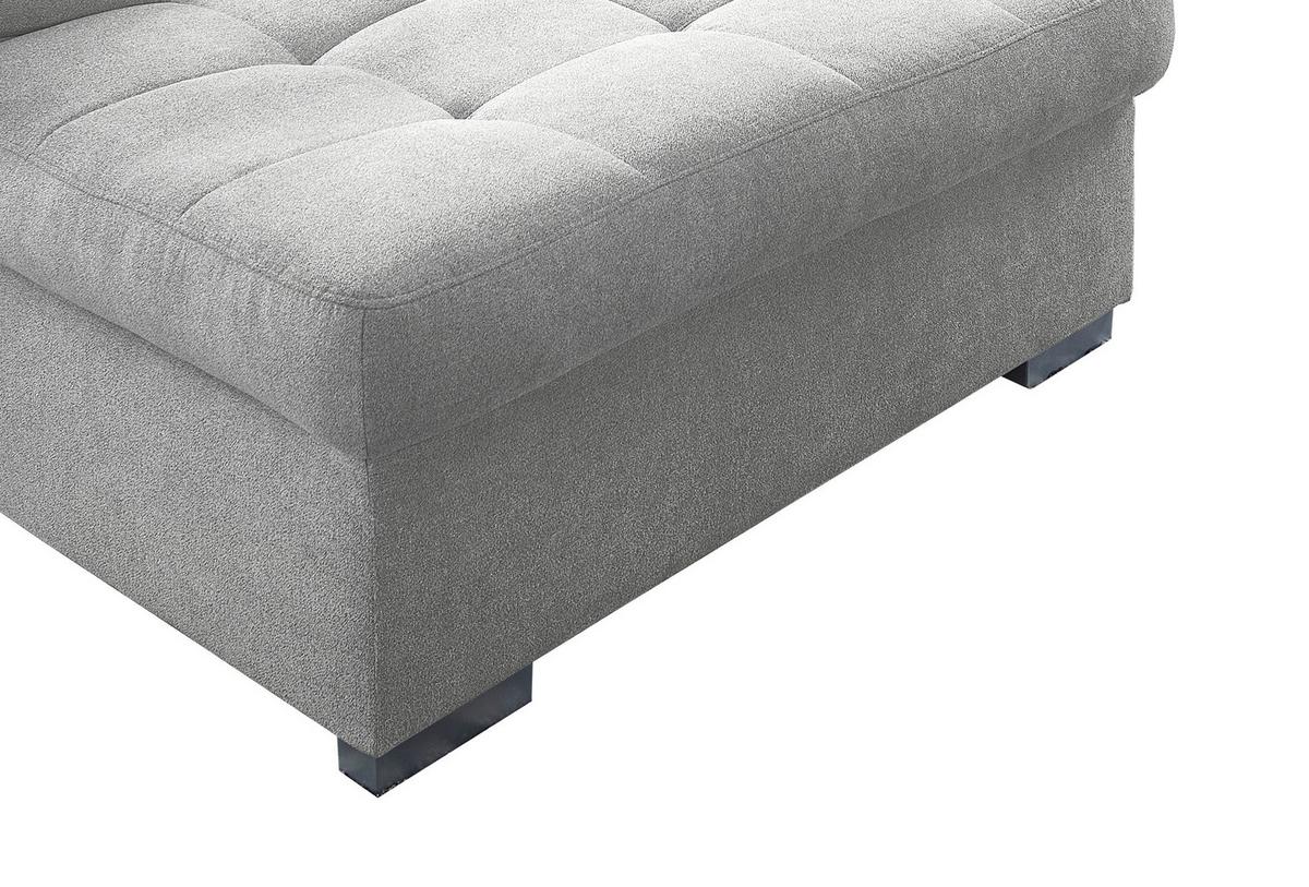 Wohnlandschaft Zira Mit Schlaffunktion Silberfarben - Chromfarben/Silberfarben, Design, Textil (169/330/212cm) - Livetastic