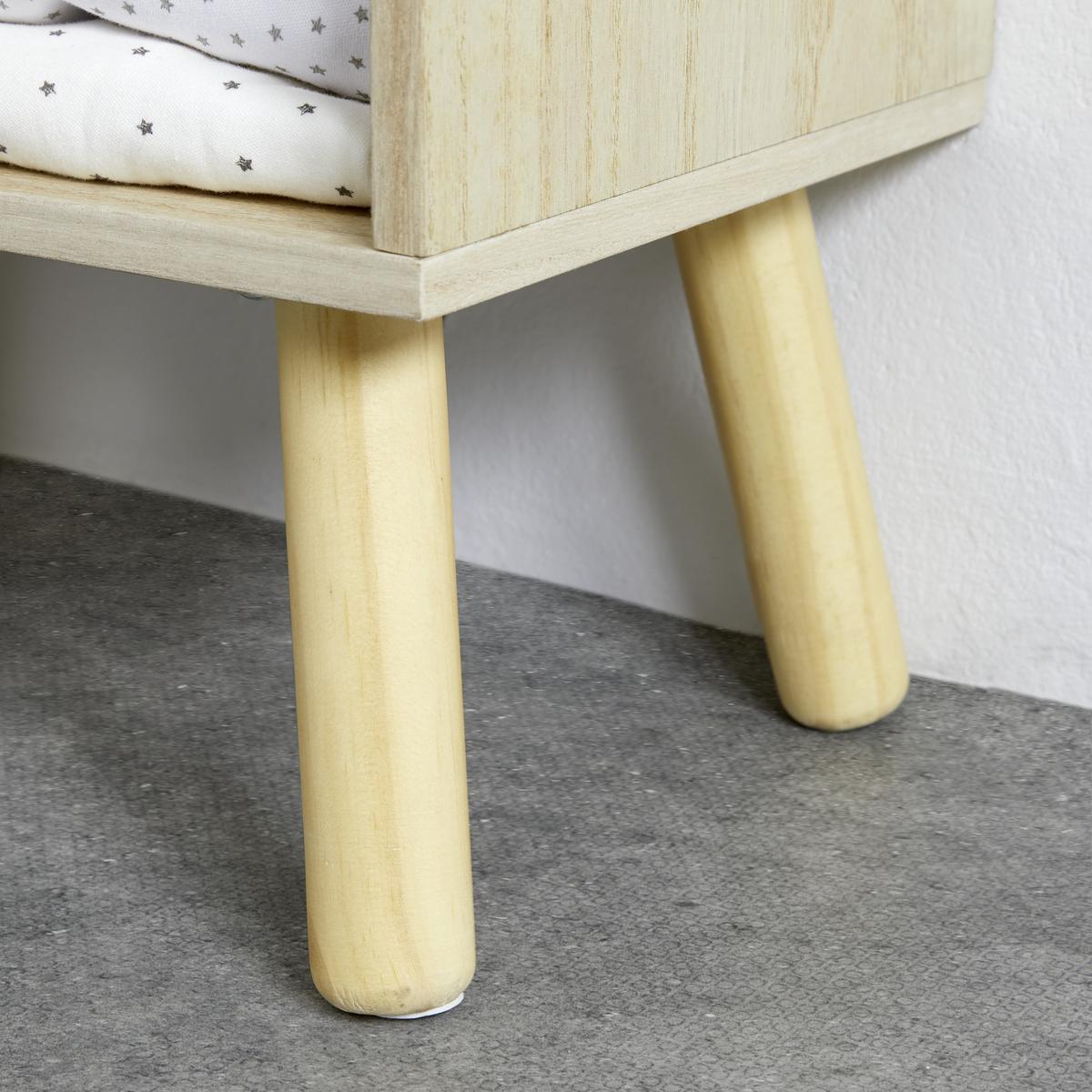 Regál do dětského pokoje LANNY modrý, růžový, šedý - přírodní barvy/vícebarevná, Moderní, dřevo (40/83/25cm) - Bessagi Kids