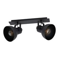Strahler Barnstaple 2-flammig Verstellbar L: 47,5 Cm - Schwarz, Basics, Holz/Metall (47,5/9,0cm) - Eglo