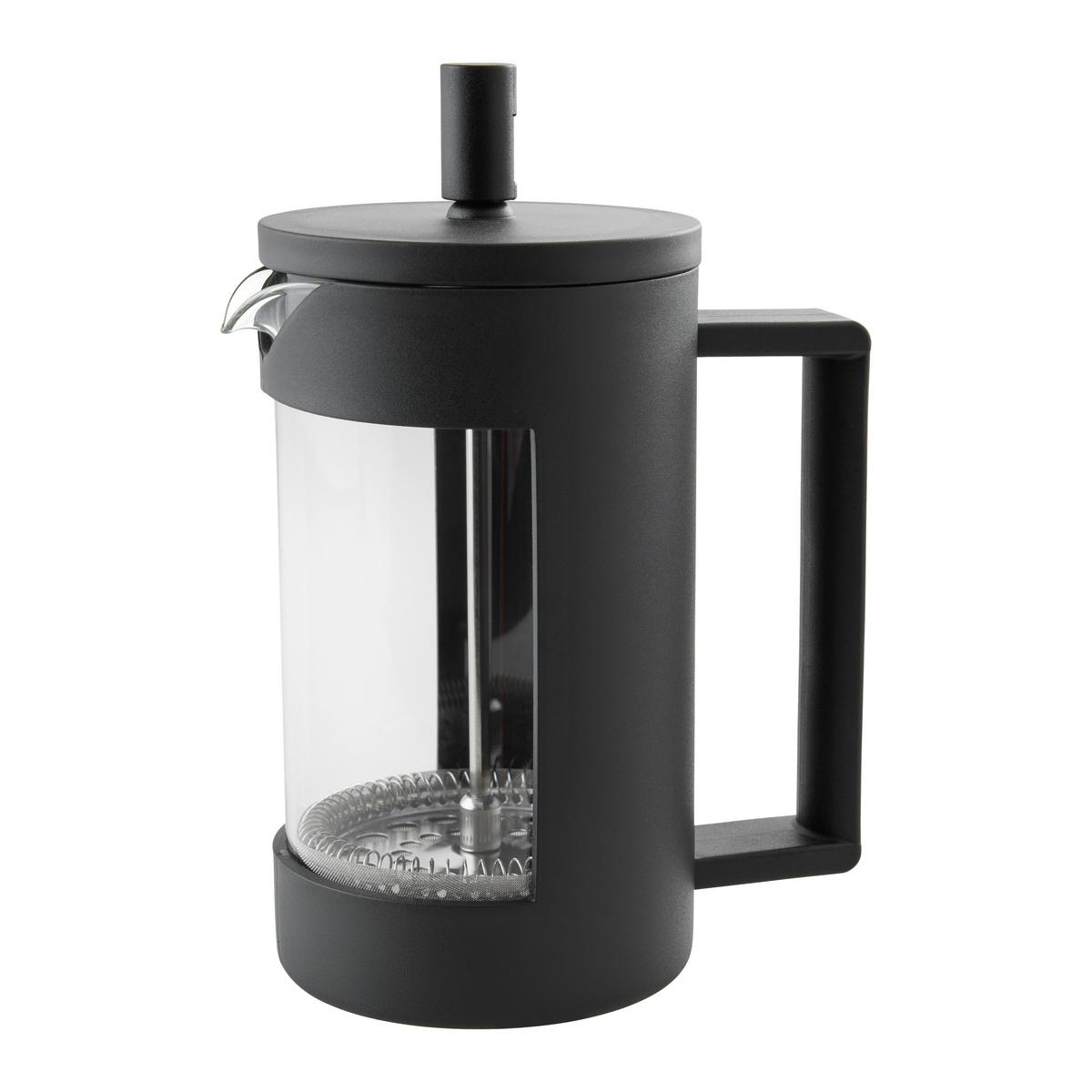 French press kanvica ALBERTO - čierna, Konventionell, sklo (9/19,3cm) - Mömax