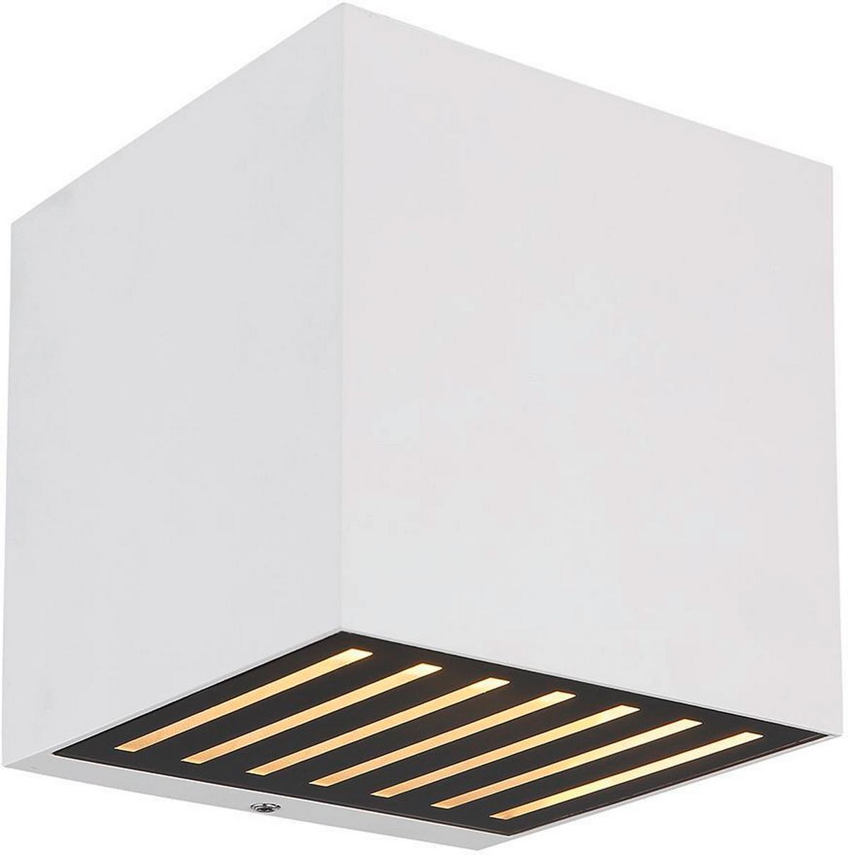 LED-Außenleuchte 34156w - Klar/Schwarz, Basics, Glas/Metall (10/10/10cm) - Globo