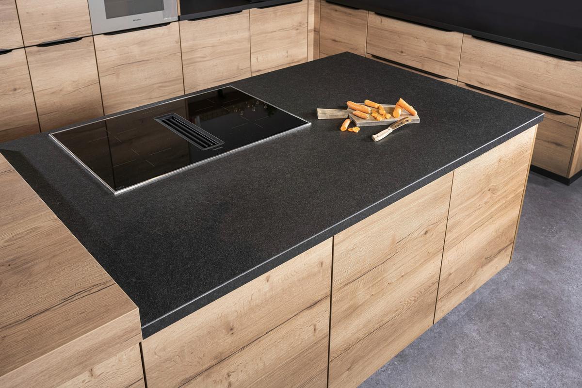 Naturstein Leather Look Natursteinnero Assoluto Prem - Schwarz, MODERN, Stein - Strasser