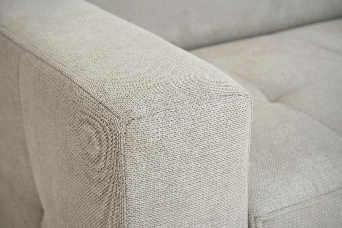 Rohová sedačka MARCO, oboustranná, béžový velur - černá/béžová, Konvenční, kov/dřevo (238/78-94/170cm)