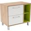 Komód Box - Tölgyfa/Fehér, modern, Faalapú anyag (75/60/40cm)