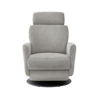 Relaxsessel Centrale T: 87-154 cm, Silberfarben - Silberfarben/Schwarz, MODERN, Textil (77/105/87-154cm) - Livetastic