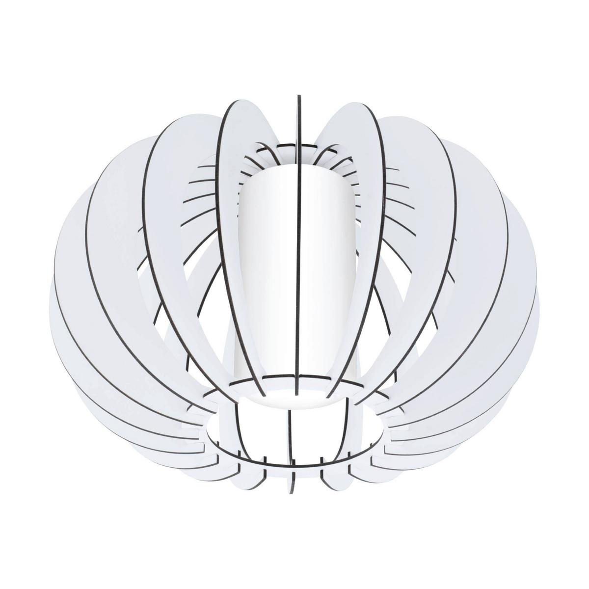 Deckenleuchte 95605* Stellato 2 - Weiß, Basics, Glas/Holz (40/27,5cm) - Eglo