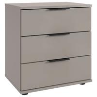 Nachtkästchen Saigon Beige/Greige B: 52 cm - Greige/Beige, MODERN, Glas/Holzwerkstoff (52/58/38cm) - MID.YOU