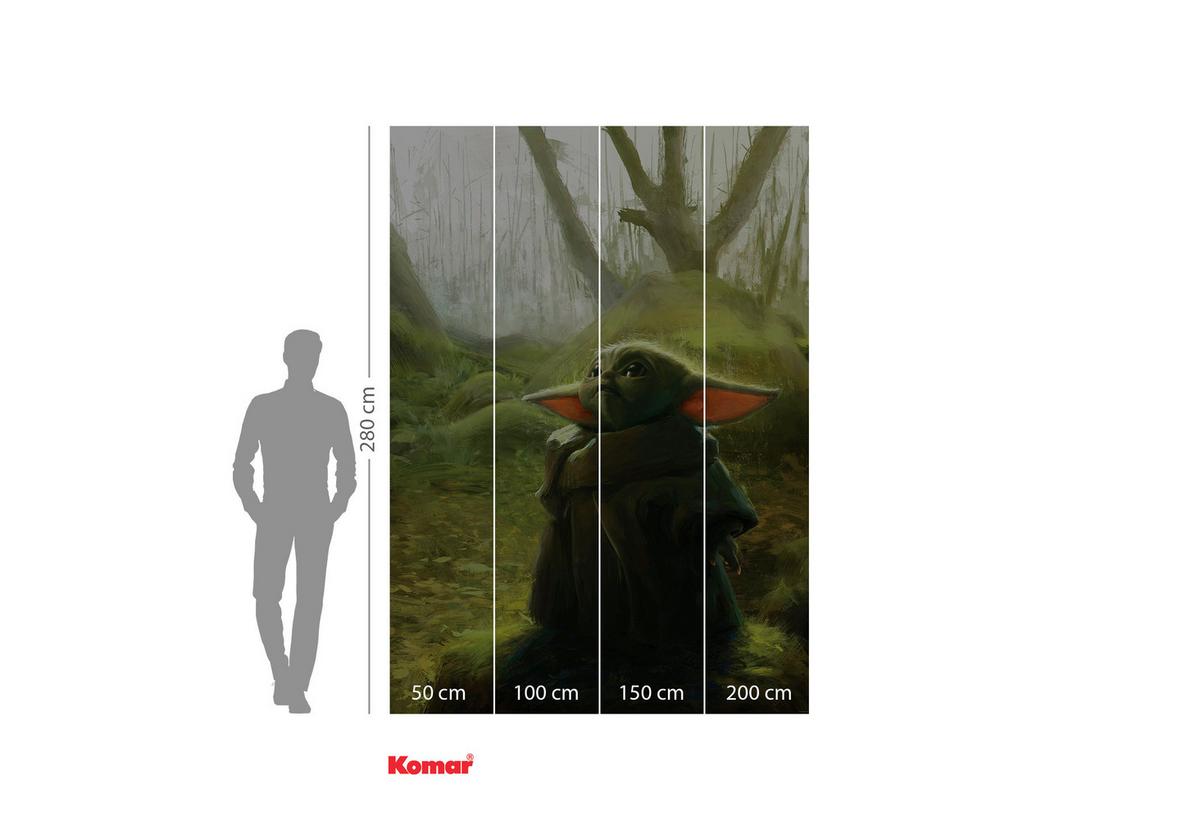 Fototapete Mandalorian Grogu Acrylic - Grün, Trend, Textil (200/280cm)