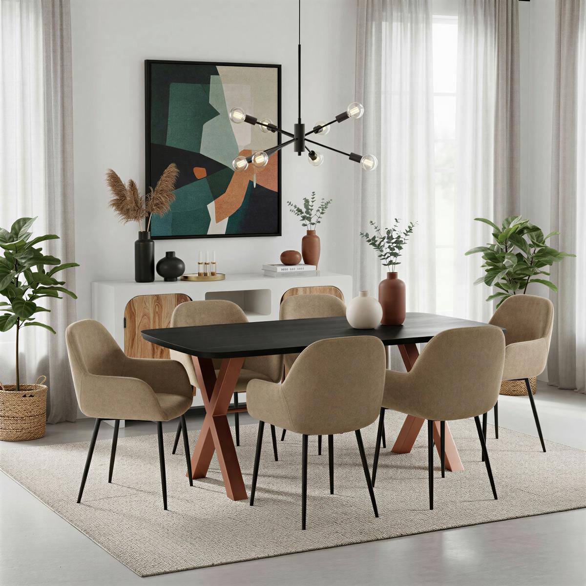 SIDEBOARD Naturfarben/Weiß B: 150cm - Weiß/Naturfarben, Design, Holz/Holzwerkstoff (150/80/40cm) - MID.YOU