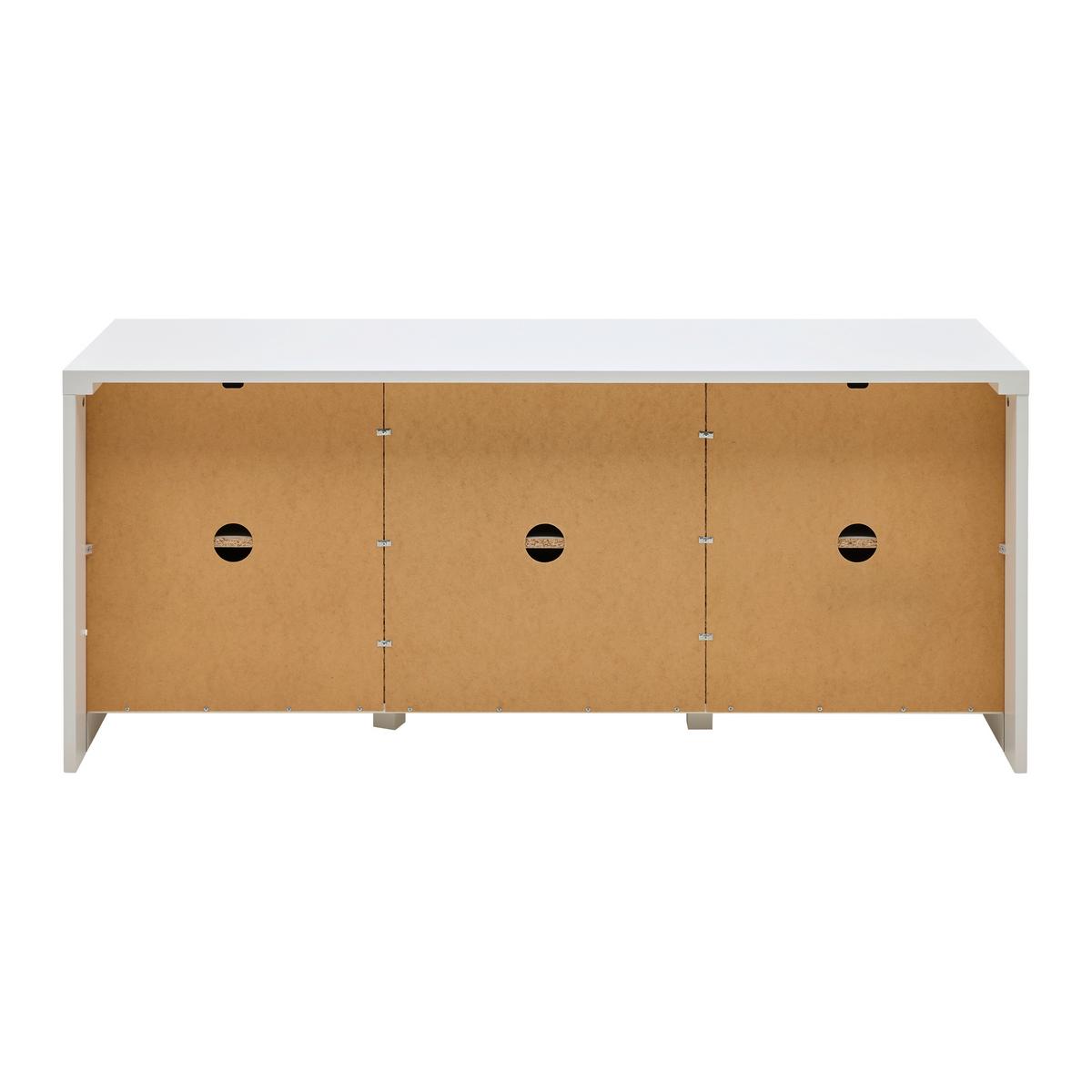 Nízka komoda LARIOS biela - čierna/biela, Modern, kompozitné drevo/plast (143/61/40cm) - Mömax