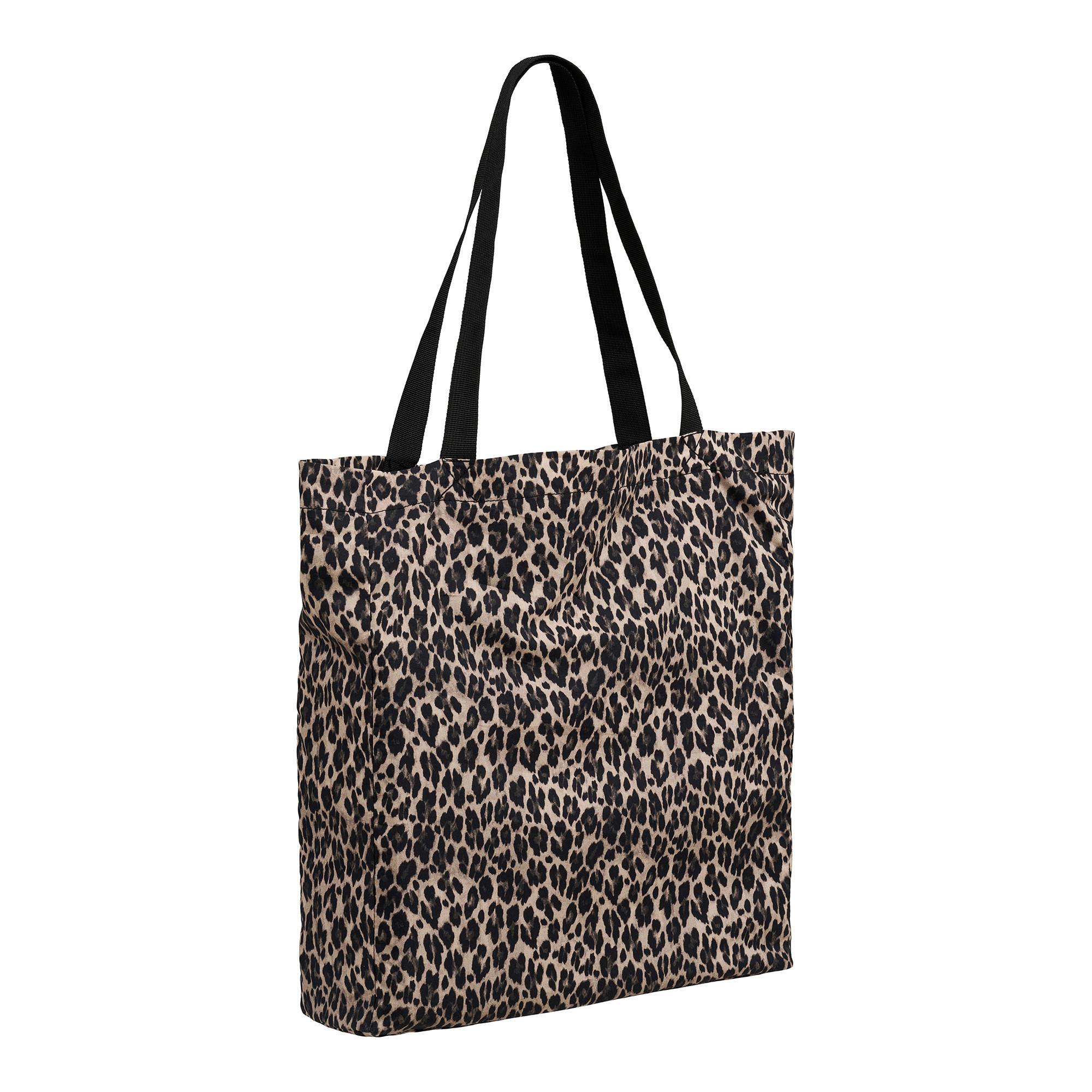 Einkaufstasche Ava Schwarz/Hellbraun - Hellbraun/Schwarz, Basics, Textil (35/39/9,5cm)