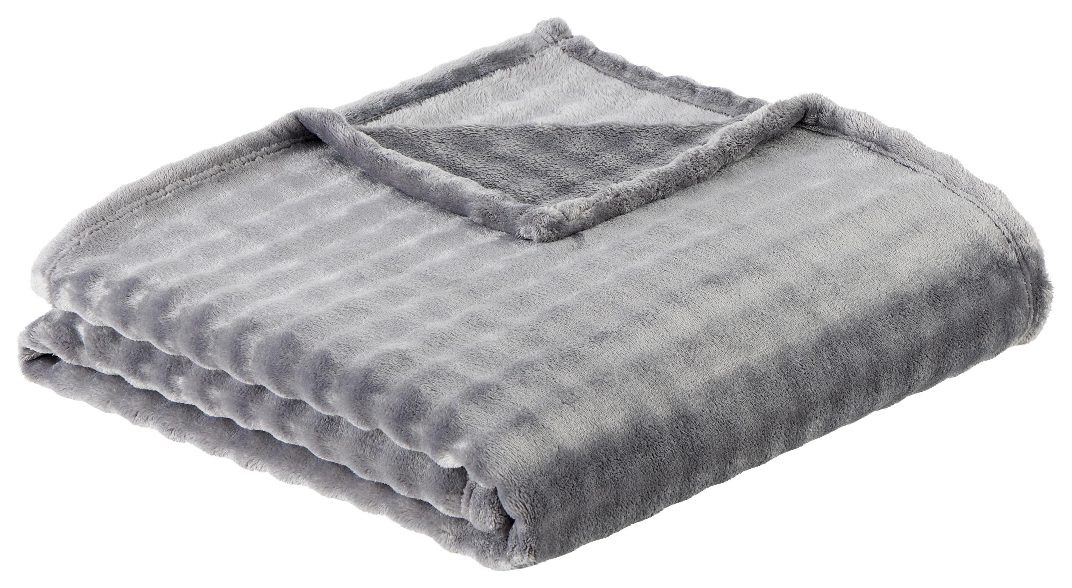 Kuscheldecke Antonia - Anthrazit, MODERN, Textil (150/200cm) - Luca Bessoni