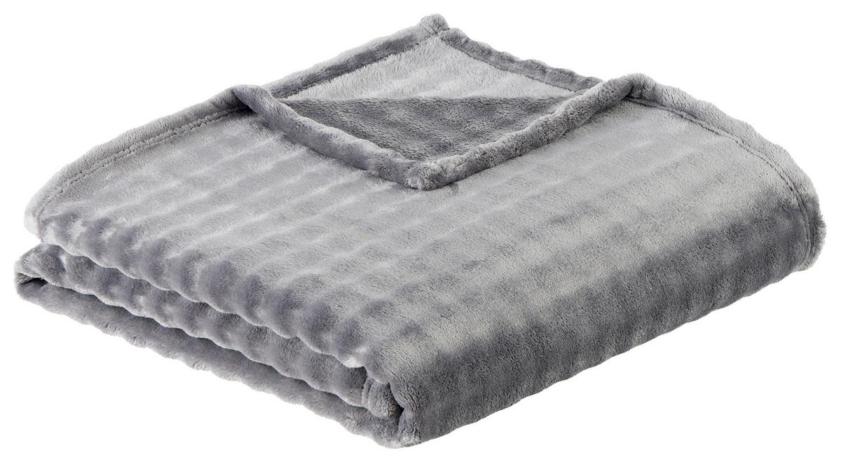 Kuscheldecke Antonia - Anthrazit, MODERN, Textil (150/200cm) - Luca Bessoni
