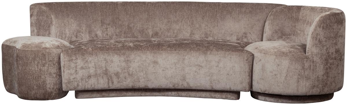 Bigsofa Popular Taupe B: 270 cm - Taupe, Design, Textil (270/72/97cm) - Livetastic