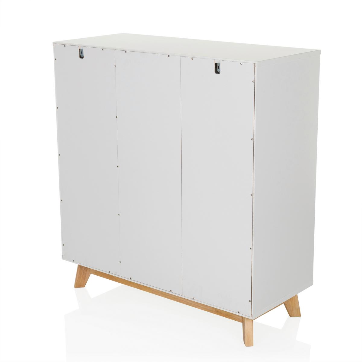 Kommode Estha Weiß B: 80 cm - Weiß, MODERN, Holzwerkstoff (80/85/34cm) - MID.YOU