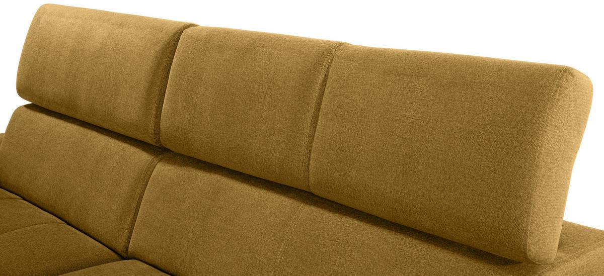 Ecksofa Mit Bettkasten Perry Ecrufarben 292x183 Cm - Ecru/Silberfarben, Design, Textil (183/292cm) - Livetastic