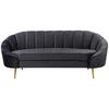 Háromüléses Kanapé Stella - sötétszürke, Design, textil/fa (210/82/90cm) - Livetastic
