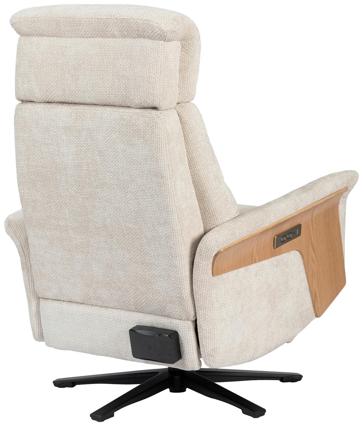 Fernsehsessel Rio - Eichefarben/Beige, MODERN, Holz/Textil (75/106/87cm)