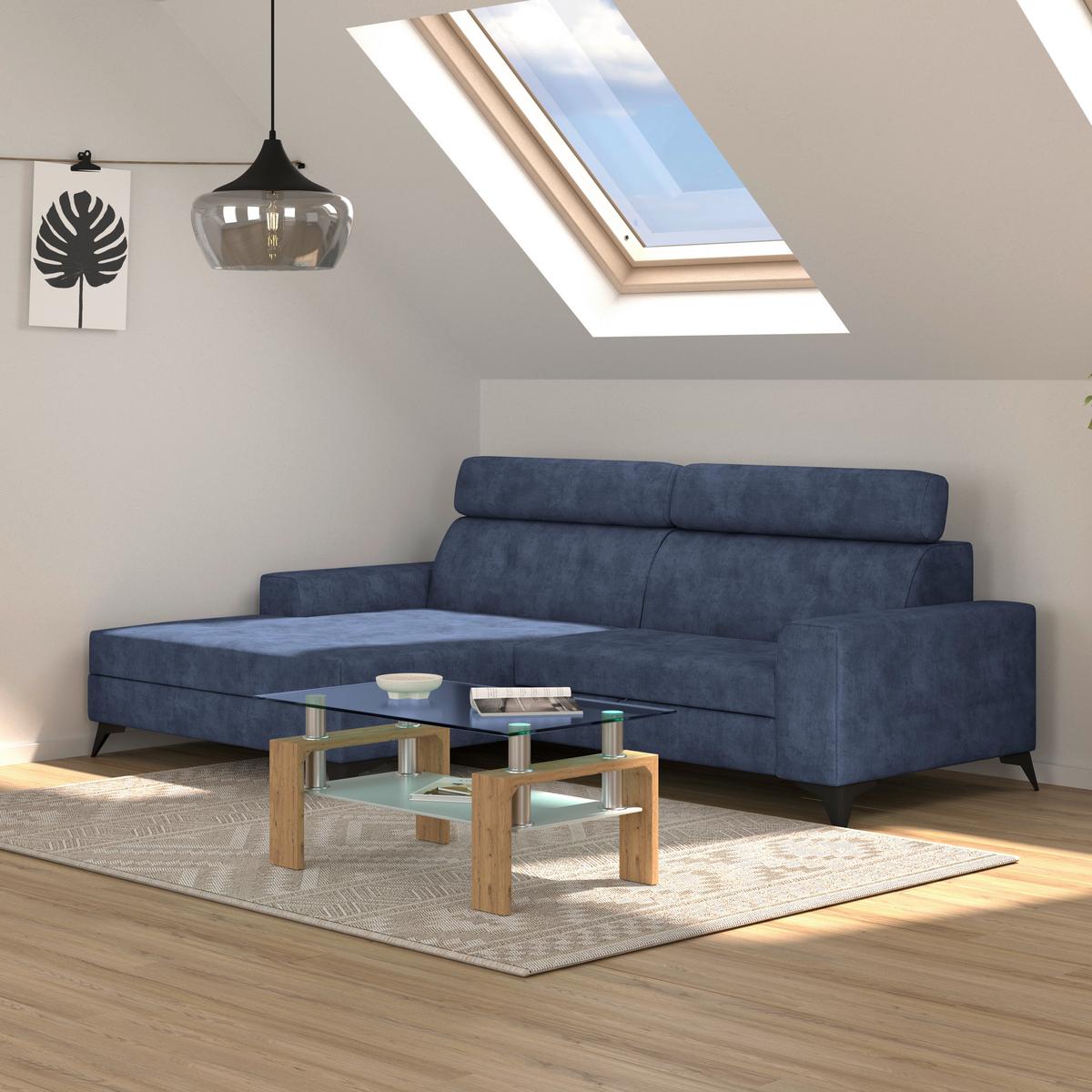 Wohnlandschaft Florida Mit Schlaffunktion Petrol - Petrol, MODERN, Holz/Holzwerkstoff (175/275cm)