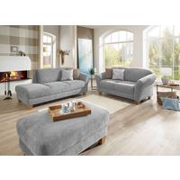 2-Sitzer-Sofa Gotland silber Rücken echt, 163x84x89 cm - Silberfarben/Naturfarben, KONVENTIONELL, Textil (163/84/89cm) - Sit & More