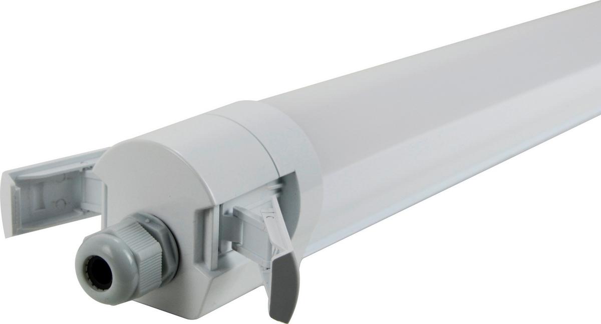 LED-Deckenleuchte L: 62 cm, für In- und Outdoor - Hellgrau, Basics, Kunststoff (62/6/6cm)