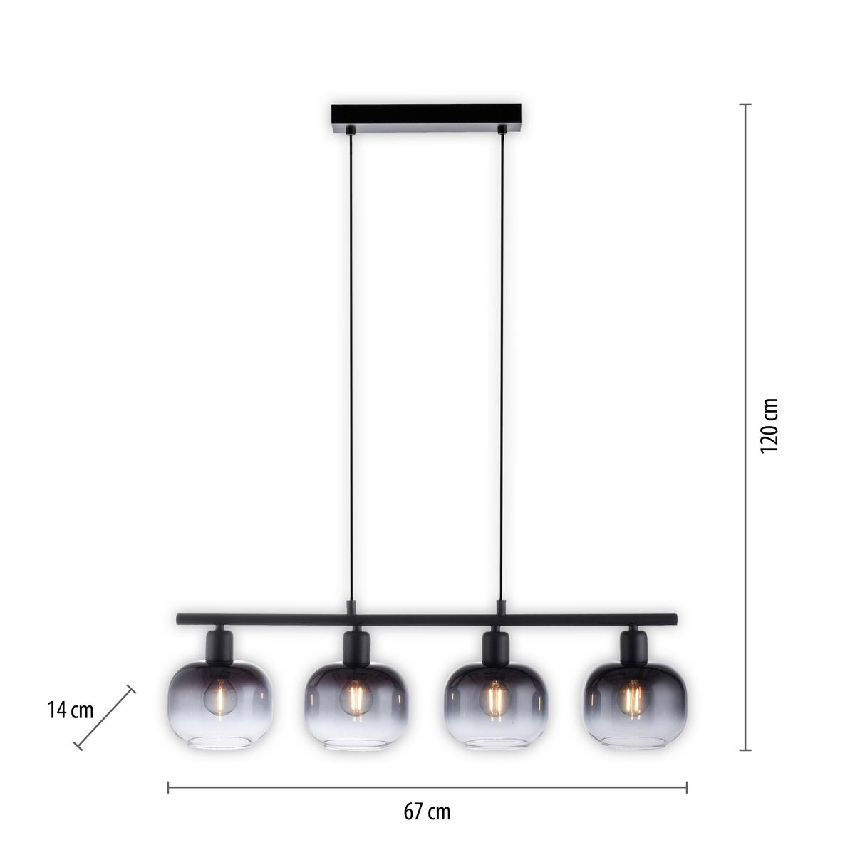 Pendelleuchte 15421-18 Zea - Design, Kunststoff/Metall (68/14/120cm)