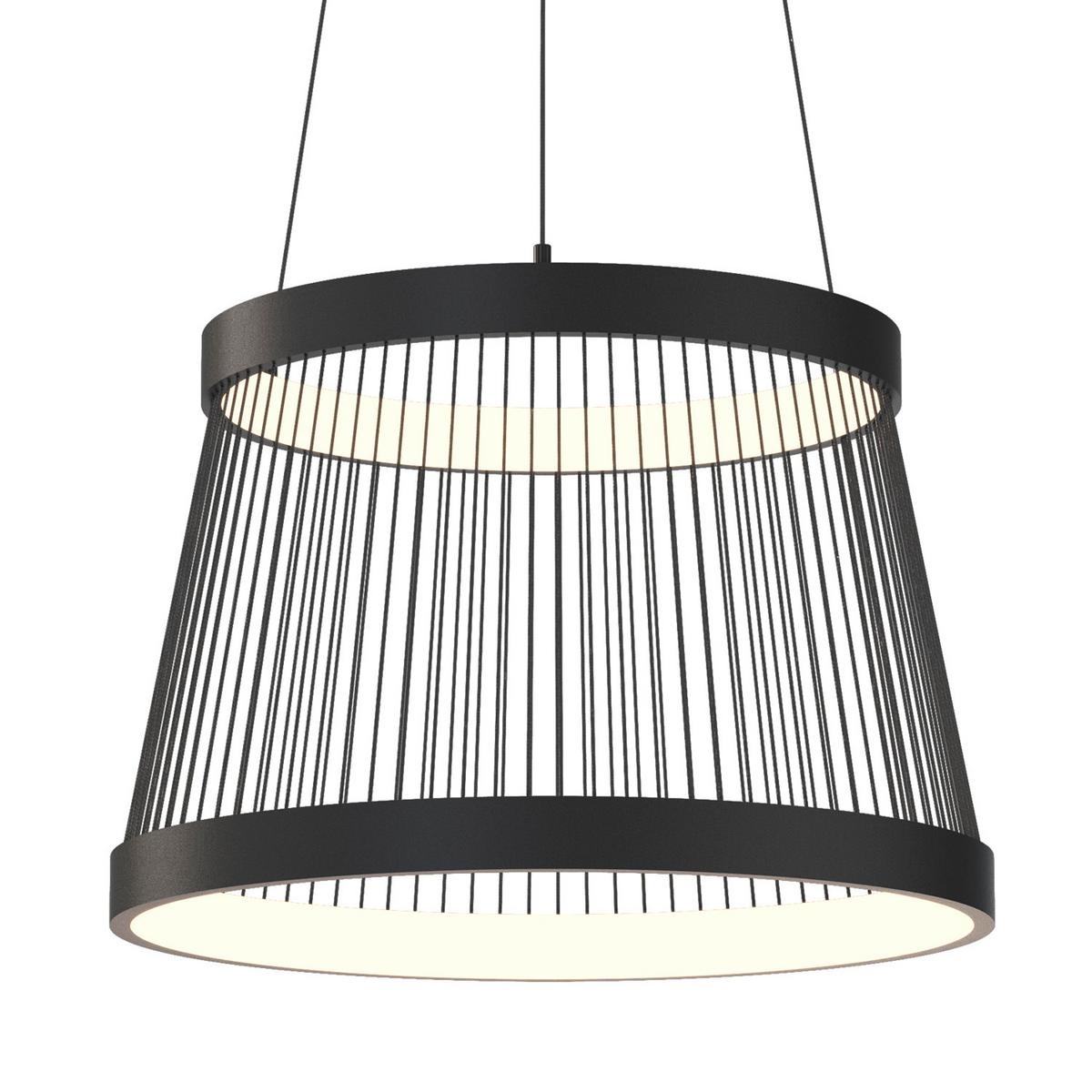 LED-Pendelleuchte Mate Schwarz L: 50 cm 40w - Schwarz, Design, Metall (50/50/150cm)
