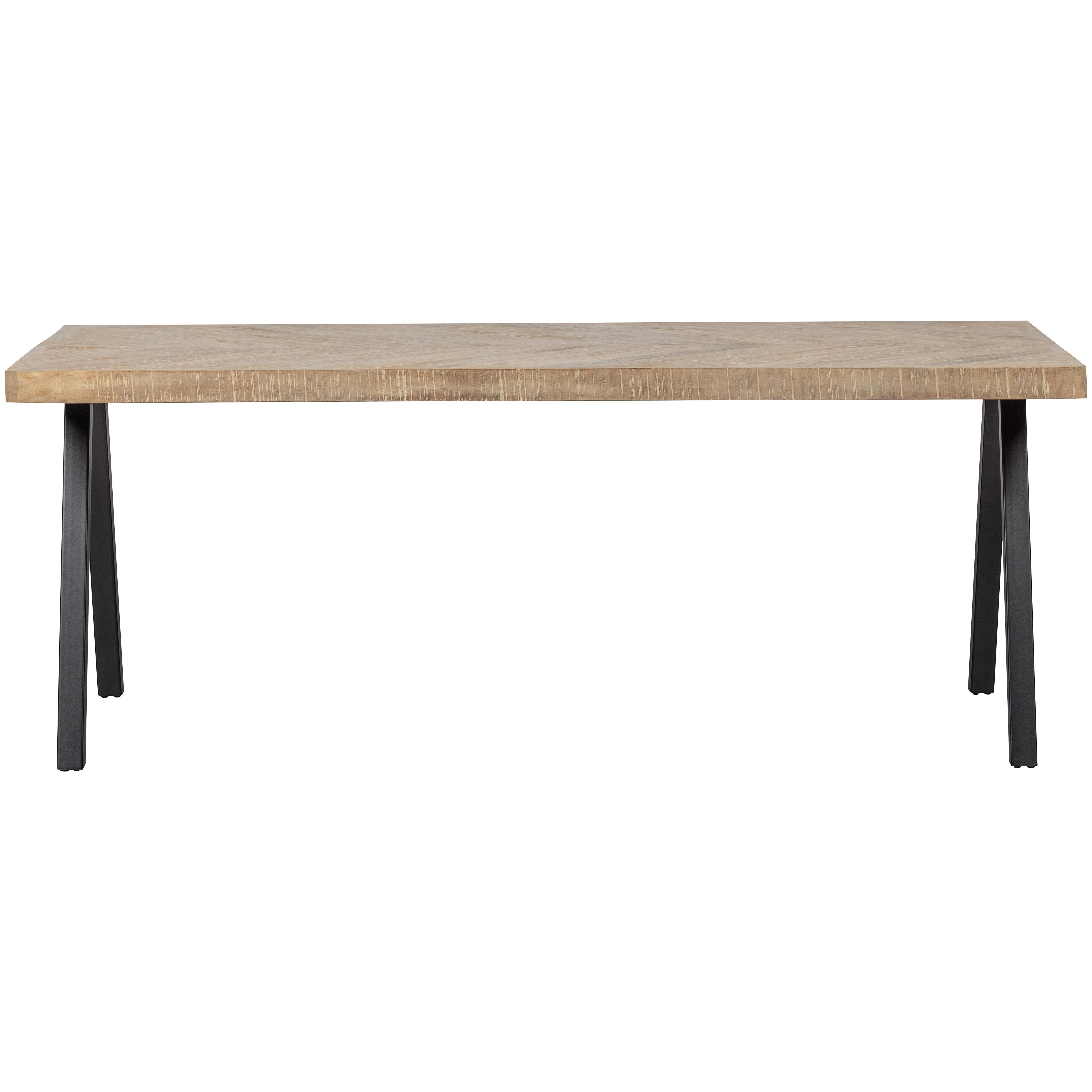 Esstisch Tablo Eichefarben L: 180 Cm - Eichefarben/Schwarz, Design, Holz/Metall (180/90/75cm) - Livetastic