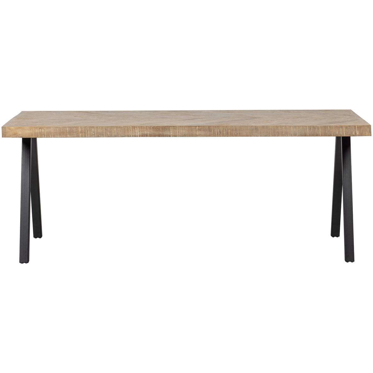 Esstisch Tablo Eichefarben L: 180 Cm - Eichefarben/Schwarz, Design, Holz/Metall (180/90/75cm) - Livetastic