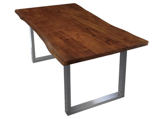 Esstisch B: 180 cm Akaziefarben - Silberfarben/Nussbaumfarben, Basics, Holz/Metall (180/77/90cm) Esstisch B: 180 cm Akaziefarben - Silberfarben/Nussbaumfarben, Basics, Holz/Metall (180/77/90cm)
