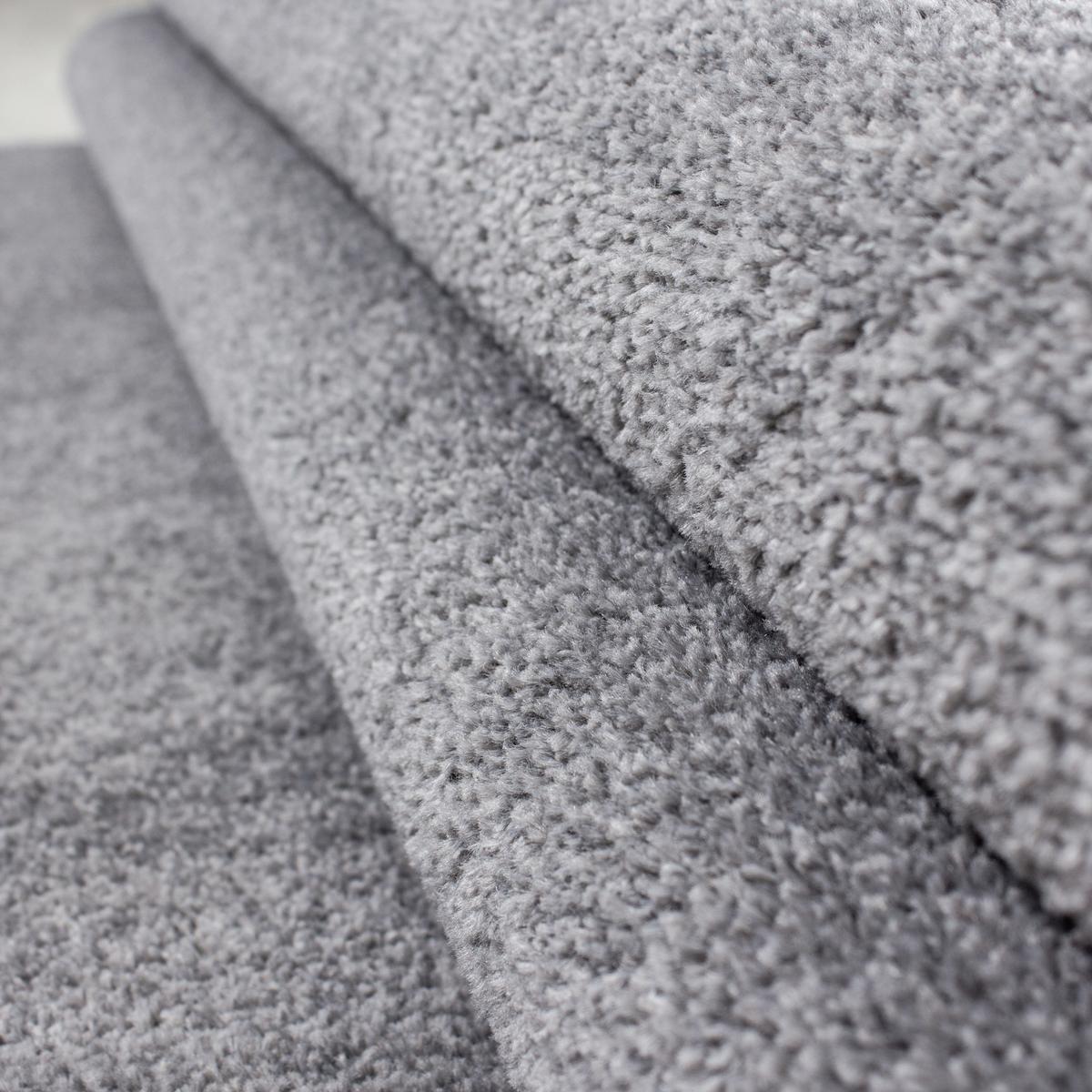 Hochflor Teppich Hellgrau Ata 80x150 cm - Hellgrau, Design, Textil (80/150cm) - Novel
