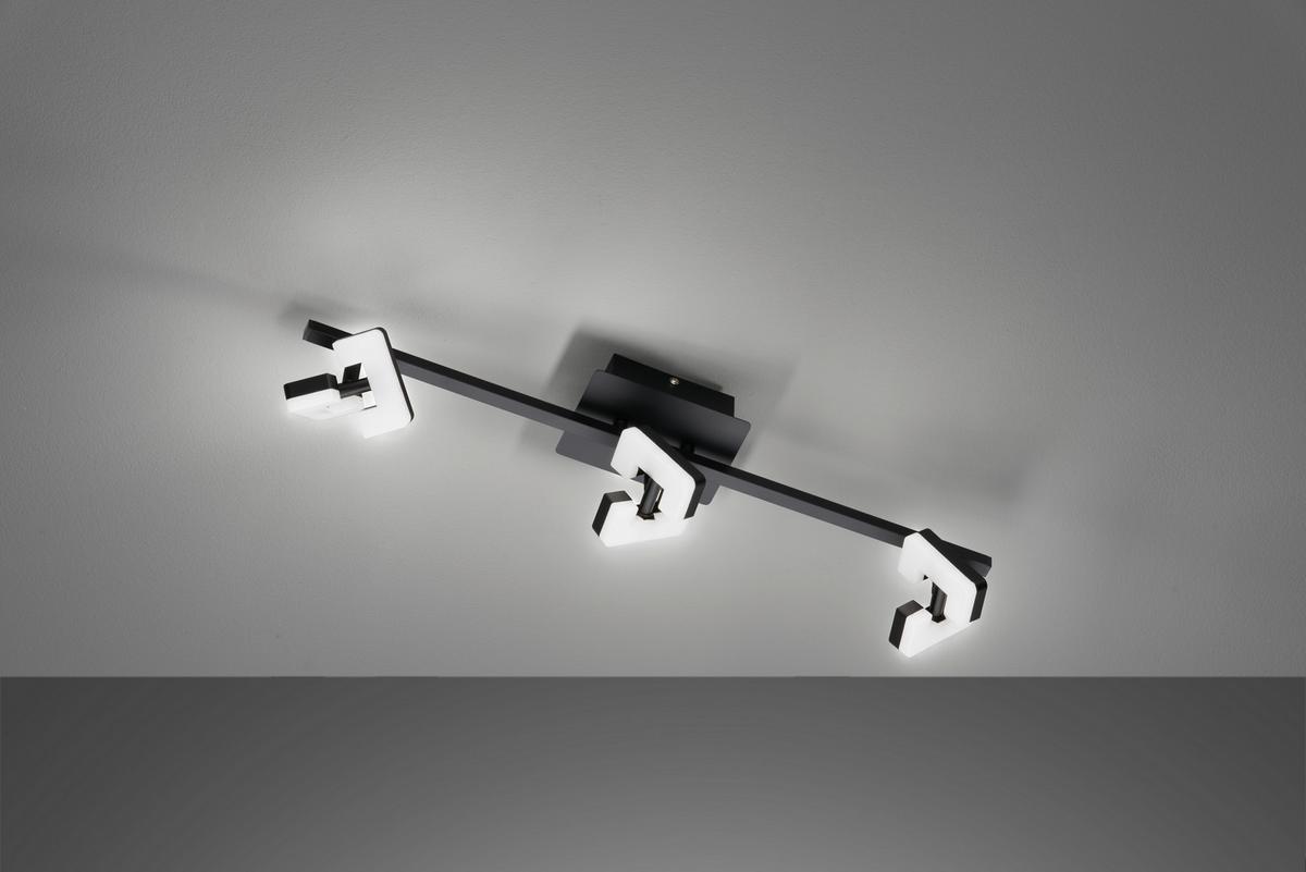 Deckenstrahler 21402 Ray - Schwarz, Design, Kunststoff/Metall (60/9,5/13cm) - Fischer & Honsel
