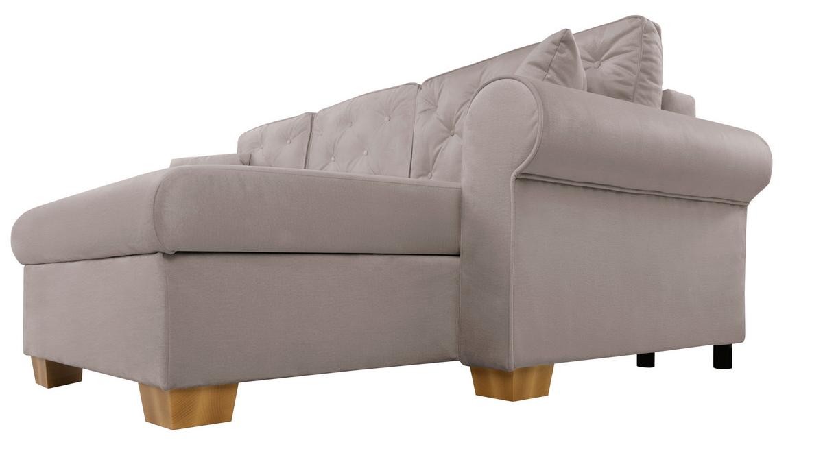 Ecksofa Arles, Taupe 1 S: 266x161 Cm - Taupe/Buchefarben, Design, Textil (266/161cm) - MID.YOU