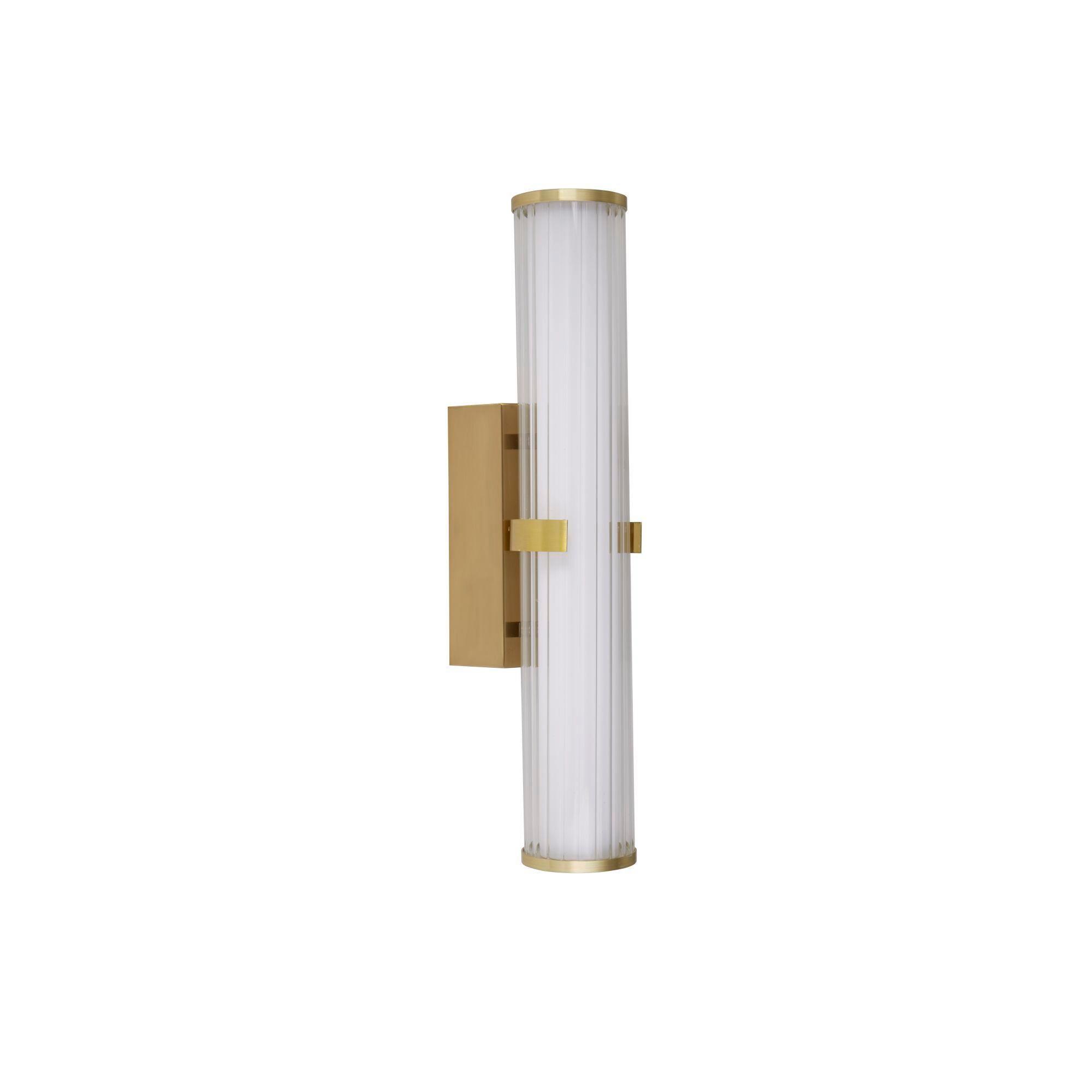 Badezimmer-wandleuchte 63125-1go Clamp - Klar/Goldfarben, Basics, Glas/Metall (43/8,5/5cm)