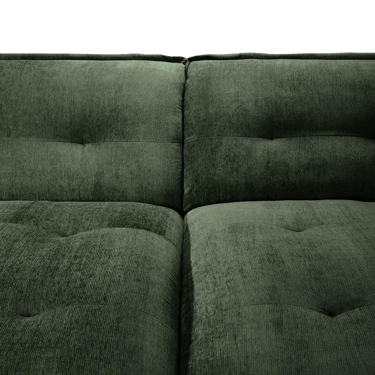 Bigsofa Fluffy, Dunkelgrün B: 285 Cm - Dunkelgrün/Schwarz, MODERN, Textil (285/87/184cm) - Trendmanufaktur