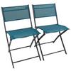 Gartenstuhl-set Sumila 2-er Türkis B: 45 Cm - Türkis/Schwarz, MODERN, Textil/Metall (45/79/46cm) - Ambia Garden