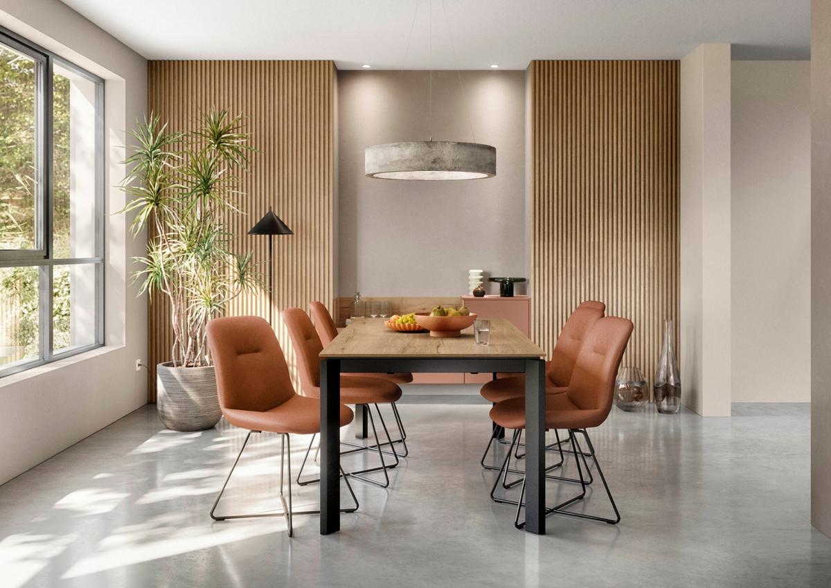 STOLIČKA CROSS-CH - čierna/koňaková, Basics, kov/textil (51/89/61cm) - Celina Home