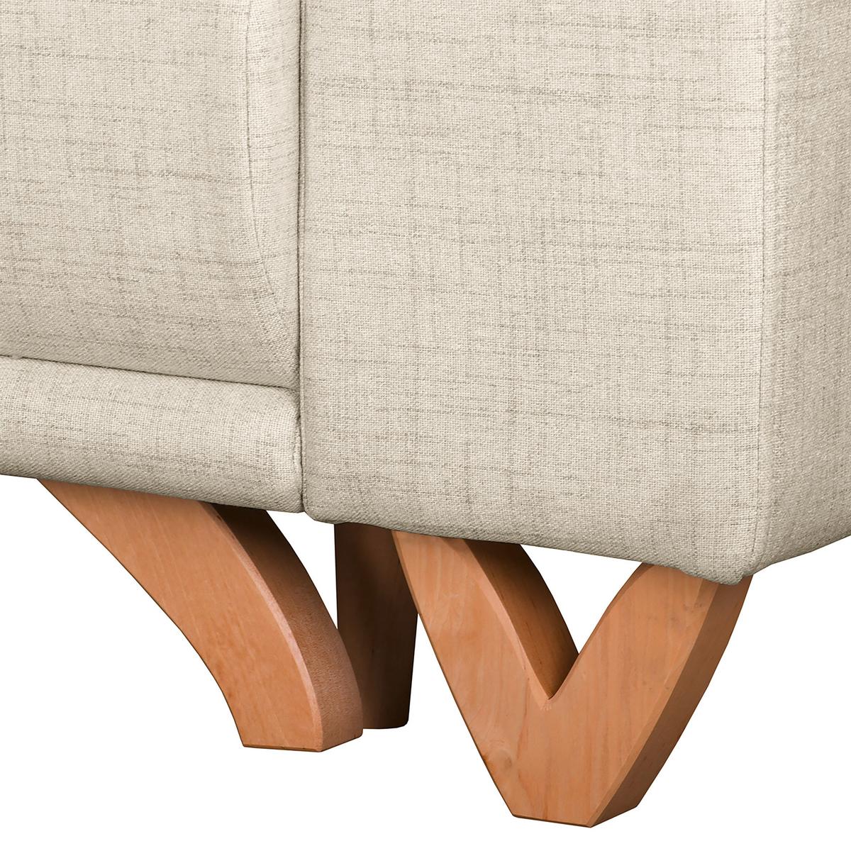 Ecksofa Bella Hellgrau S: 257x174 cm - Wengefarben/Hellgrau, Design, Textil (257/174cm) - Livetastic