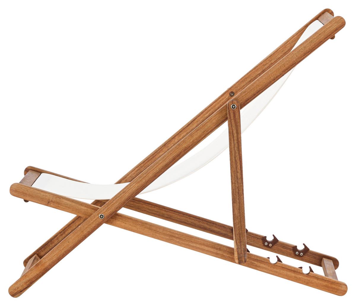 Strandsessel Peachy - Beige/Naturfarben, KONVENTIONELL, Holz/Textil (57/80/105cm) - Gardenson