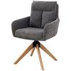 Armlehnstuhl Malik Webstoff Grau, B: 59 Cm - Naturfarben/Grau, KONVENTIONELL, Holz/Textil (59/92/63cm) - Livetastic