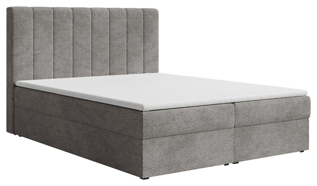 Boxbett Paris Lf: 160x200 Anthrazit - Anthrazit/Schwarz, MODERN, Holz/Kunststoff (160/200cm) - MID.YOU