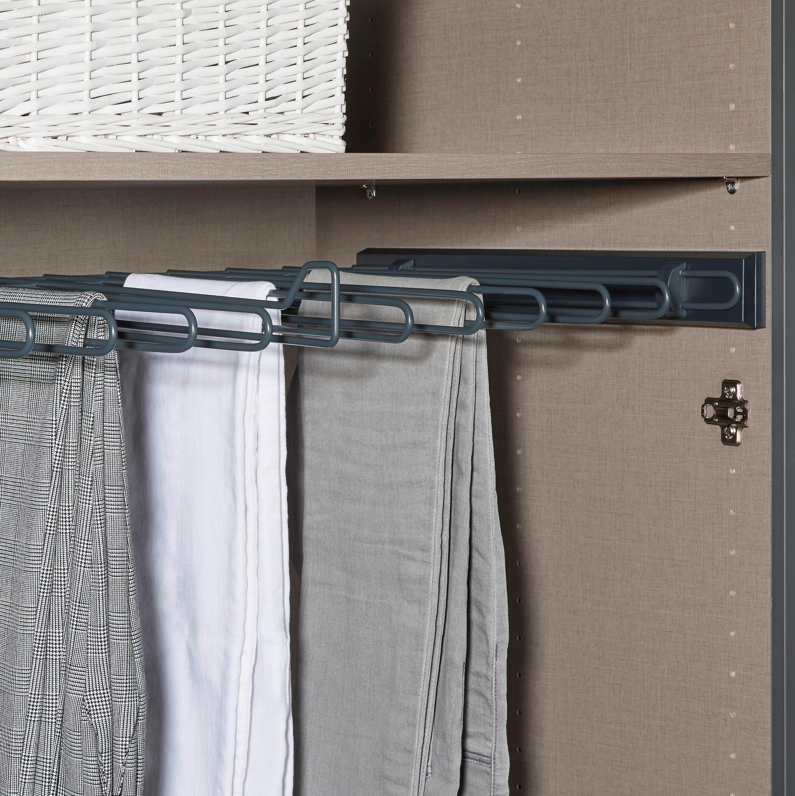 VĚŠÁK NA KALHOTY UNIT - antracitová, Moderní, kov (87,9/8,7/46cm) - Ondega