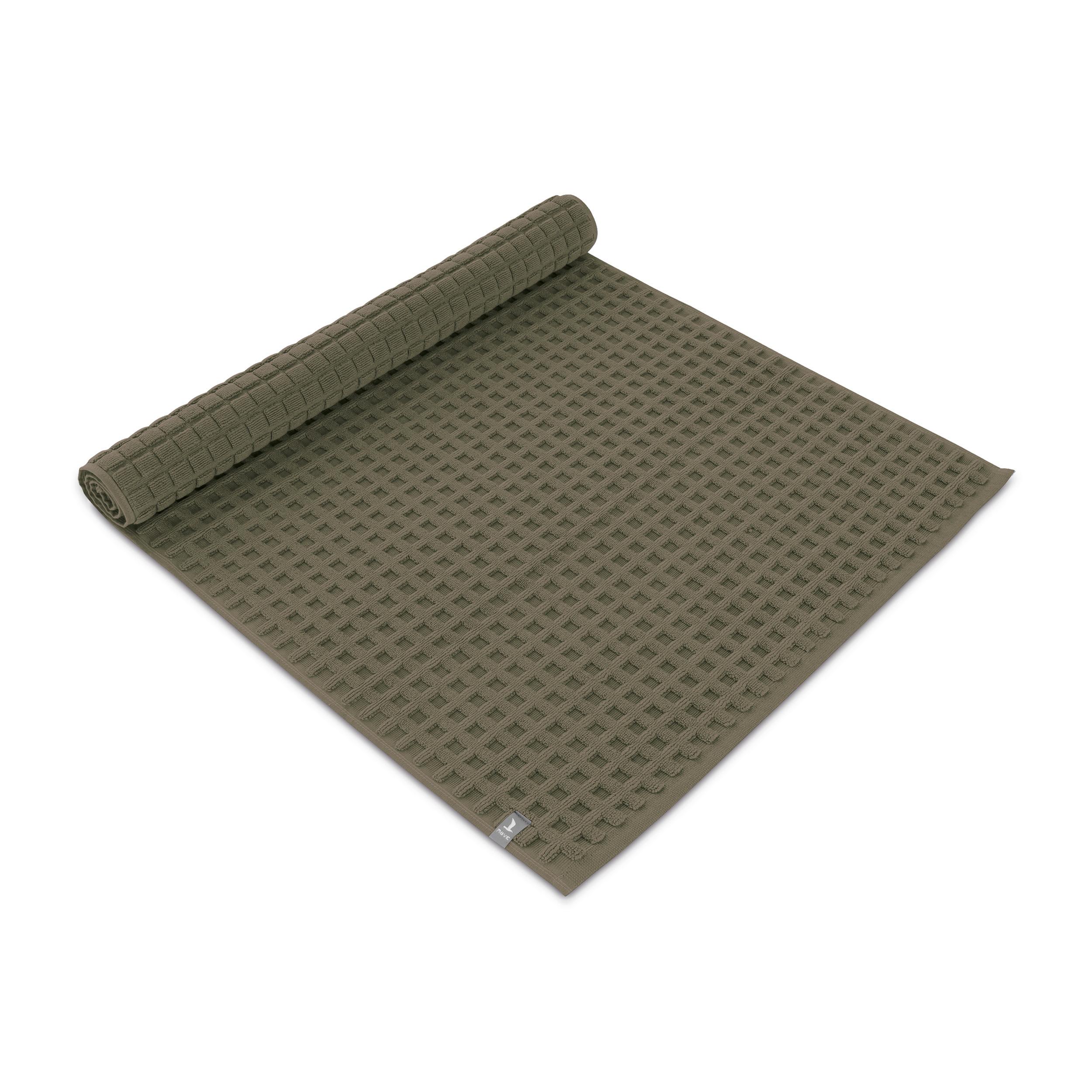 Badematte Piquee Olivgrün 60x100 Cm - Olivgrün, Basics, Textil (60/100cm) - Moeve