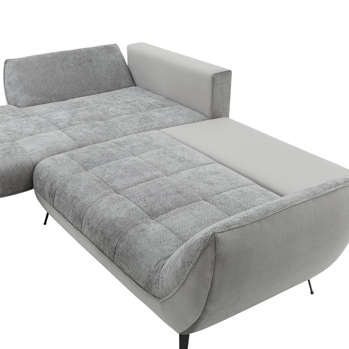 Ecksofa Midway - Schwarz/Grau, MODERN, Holz/Holzwerkstoff (187/282cm)