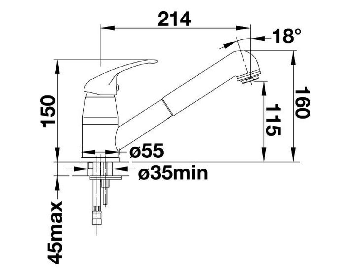 Chrómová batéria BLANCO DARAS-S - chrómová (24,2/16cm) - Blanco