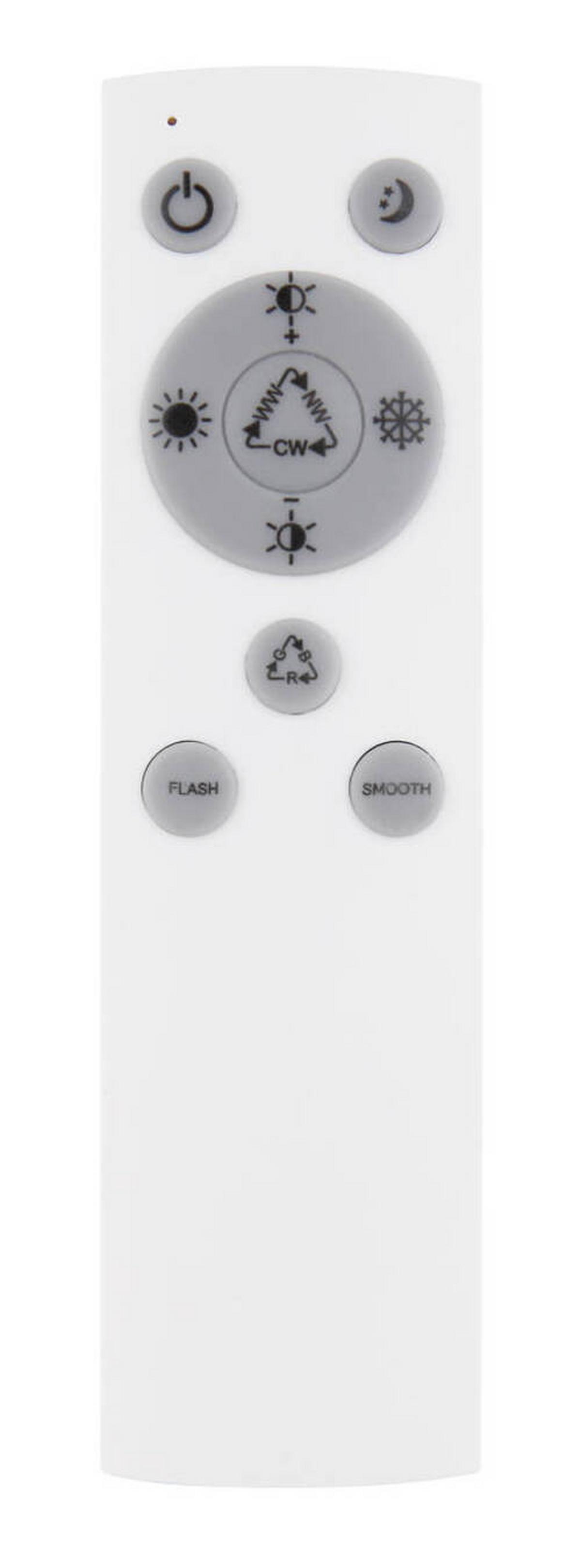 LED-Deckenleuchte 48405-50qsh - Anthrazit/Opal, Design, Kunststoff/Metall (48/48/7cm) - Globo