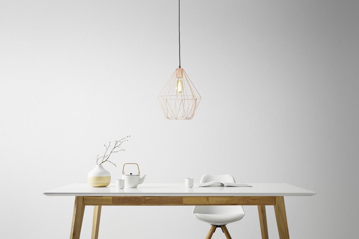 Závěsné svítidlo Skeletton 30/110 cm, 60 Watt - měděné barvy, kov (30/110cm) - Modern Living