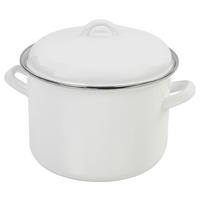 Kochtopf 6 Liter Edelstahl mit Deckel - Weiß, Basics, Metall (22/16cm) - Luca Bessoni